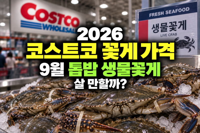 2026 코스트코 꽃게 가격, 9월 톱밥 생물꽃게 살 만할까