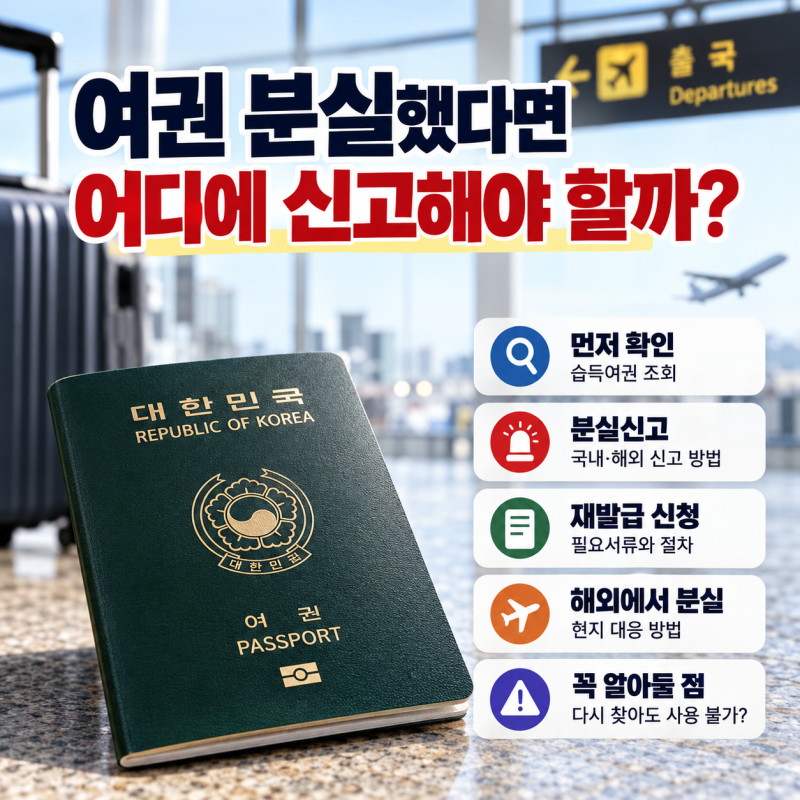여권 분실했다면 어디에 신고해야 할까?
