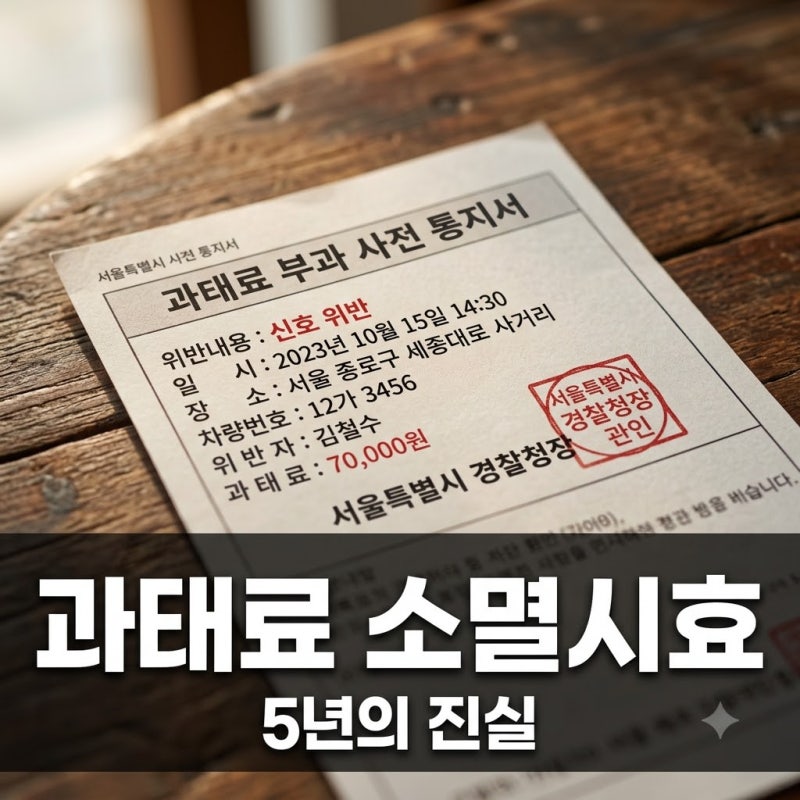 "5년 지나면 안 내도 된다더니.." 교통과태료 소멸시효의 배신, 알고 보니?