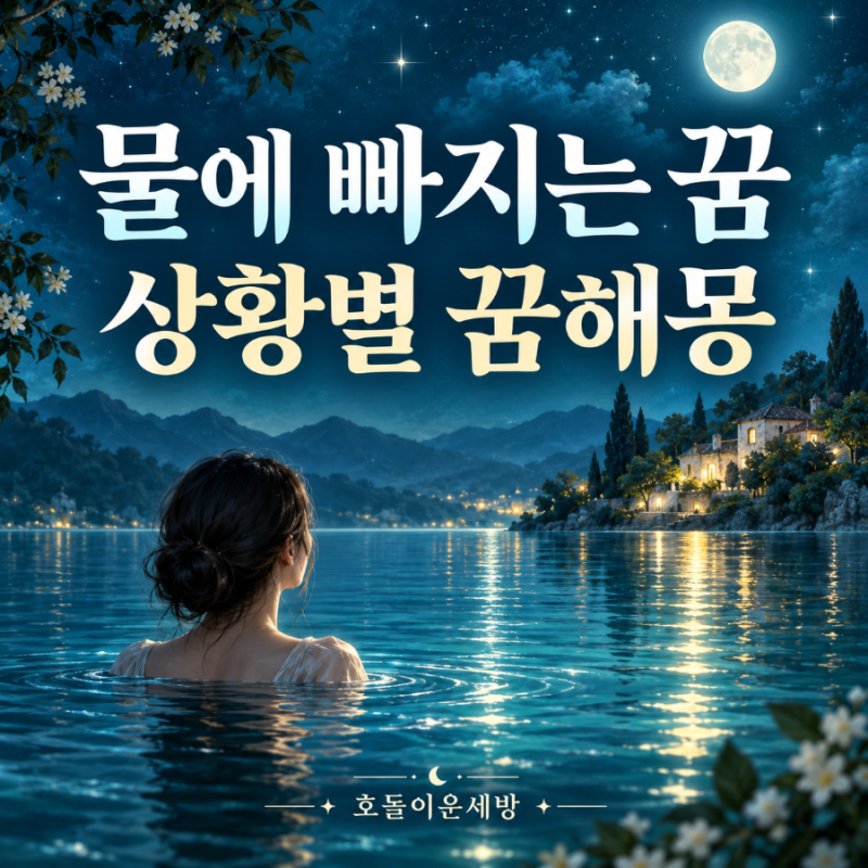 물에 빠지는 꿈해몽, 구조되는 꿈과 스스로 나오는 꿈의 차이｜상황별 10가지