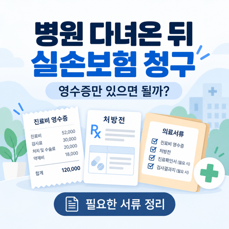 병원 다녀온 뒤 실손보험 청구, 영수증만 있으면 될까? 통원·입원 서류 정리