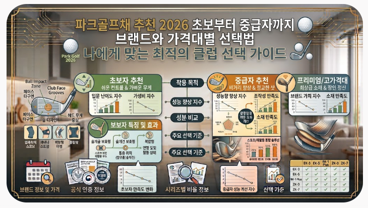 파크골프채 추천 2026 초보부터 중급자까지 브랜드와 가격대별 선택법