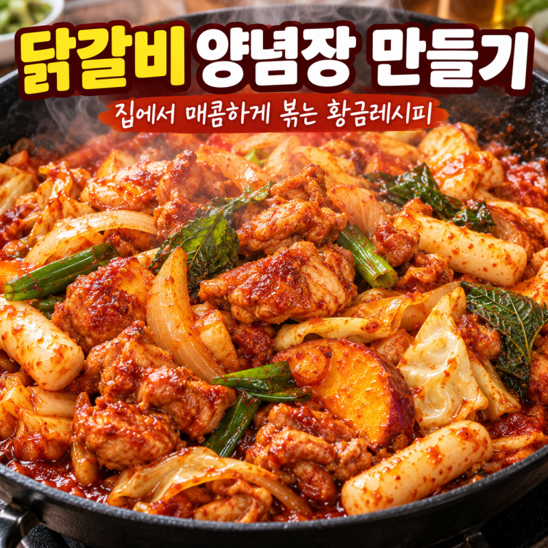 ★ 닭갈비 양념장 만들기, 집에서 매콤하게 볶는 황금레시피!!