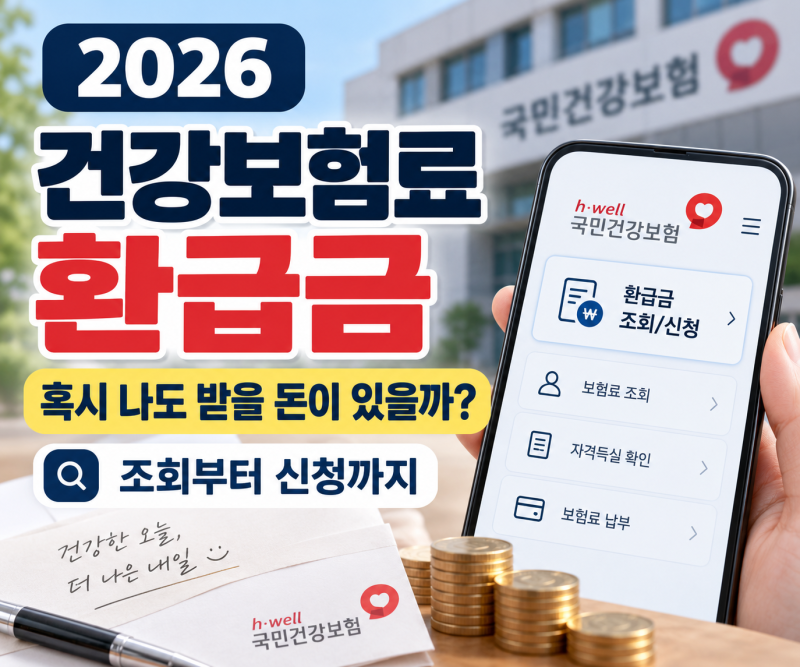 2026 건강보험료 환급금 조회, 신청방법과 지급일 총정리