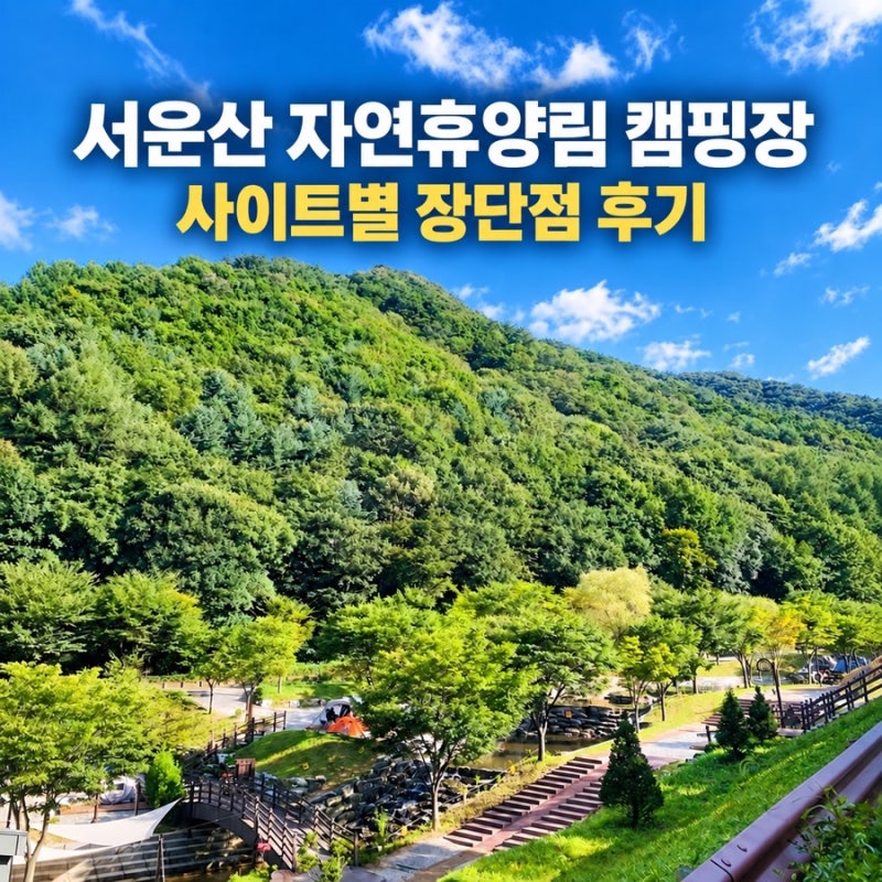 안성 서운산자연휴양림 캠핑장 사이트·편의시설｜일반야영장 3번 후기