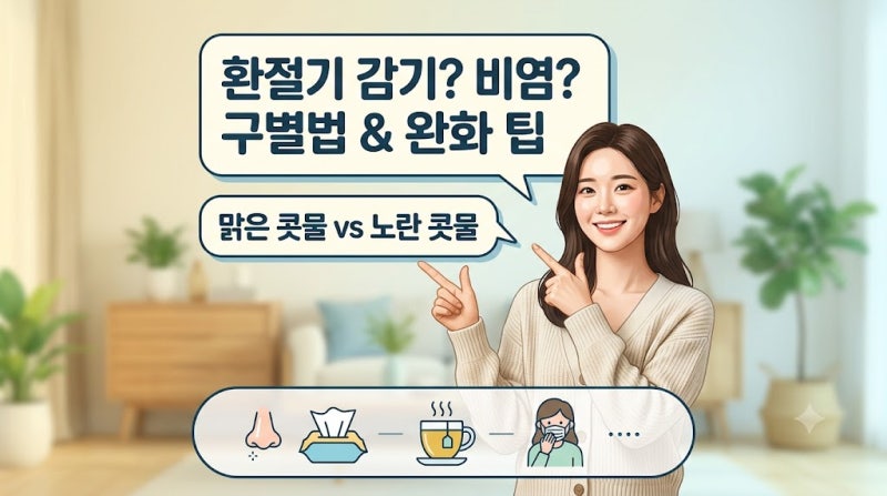 환절기 감기 비염 구별법 및 원인과 완화 방법 총정리