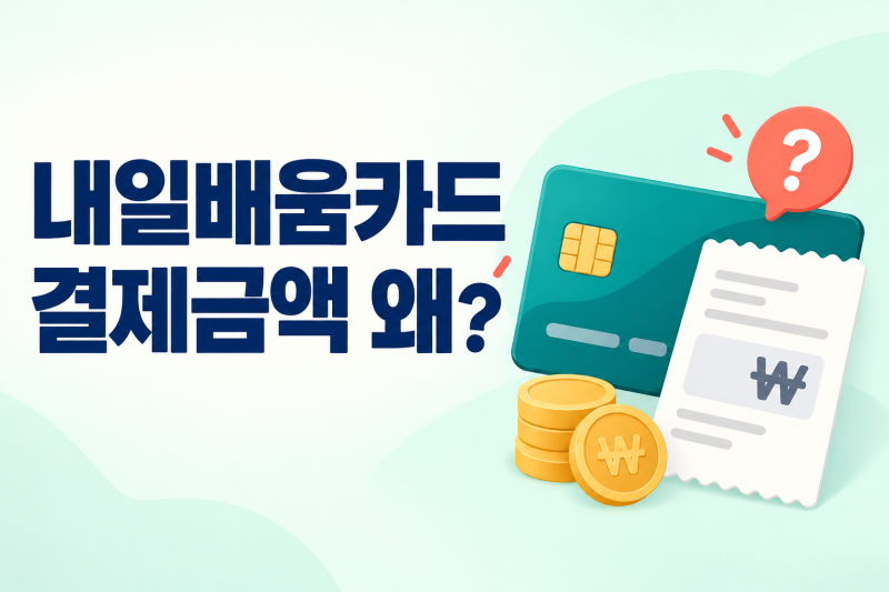 국민내일배움카드 결제금액이 0원이 아니라면? 2026 자부담 확인 순서