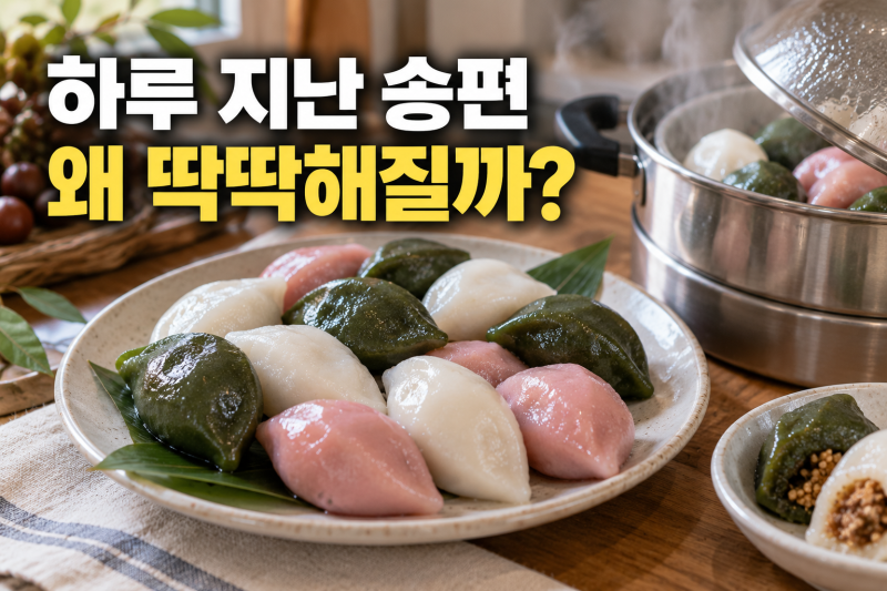 송편 굳지 않게 보관하는 법과 촉촉하게 다시 데우는 방법