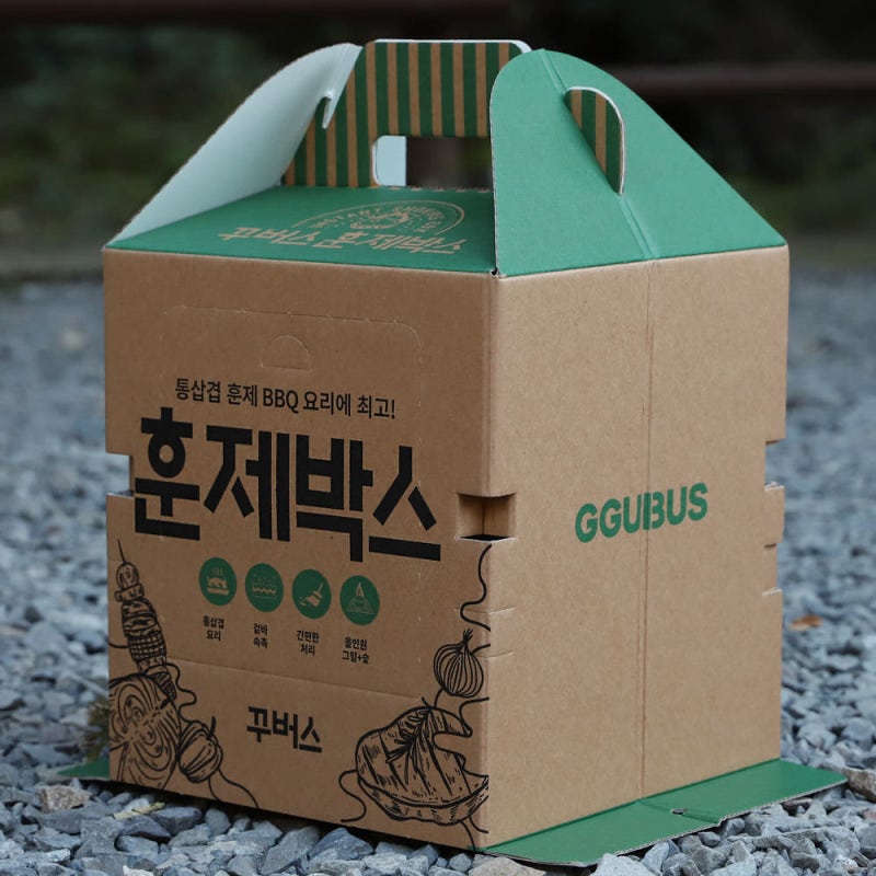# 캠핑 바베큐 준비 간단하게｜꾸버스 훈제박스 일회용 바베큐그릴 살펴보기
