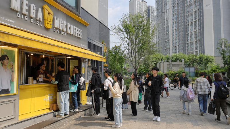 인천 1,000세대 아파트 앞 메가커피 창업 비용과 수익