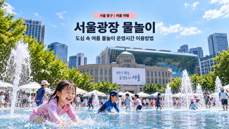 서울광장 물놀이 | 도심 속 여름 물놀이 운영시간 이용방법