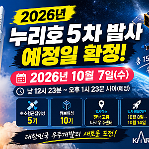 추천 SEO 제목 2026 누리호 5차 발사 예정일 확정! 10월 7일 발사시간·탑재위성 15기 총정리