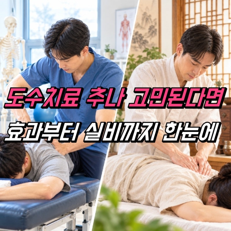 도수 치료 효과 추나 요법 차이, 실비 횟수 가격