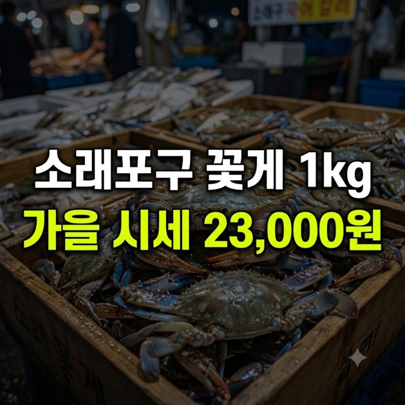 소래포구 꽃게 1kg 시세 모르고 가면 손해? 2026 가을 실시간 가격표 및 바가지 피하는 법 총정....
