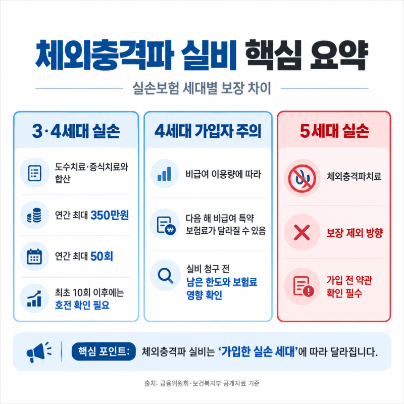 체외충격파 실비 몇 번까지? 350만원·50회 한도 알아보니