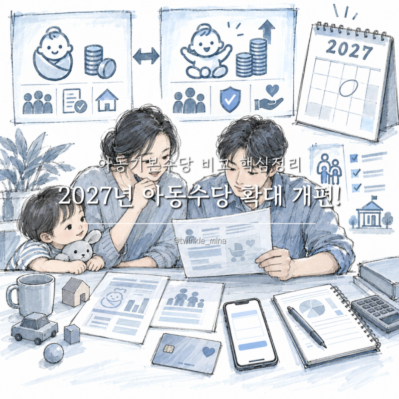 2027년 아동수당 확대 개편! 아동기본수당 비교 핵심정리