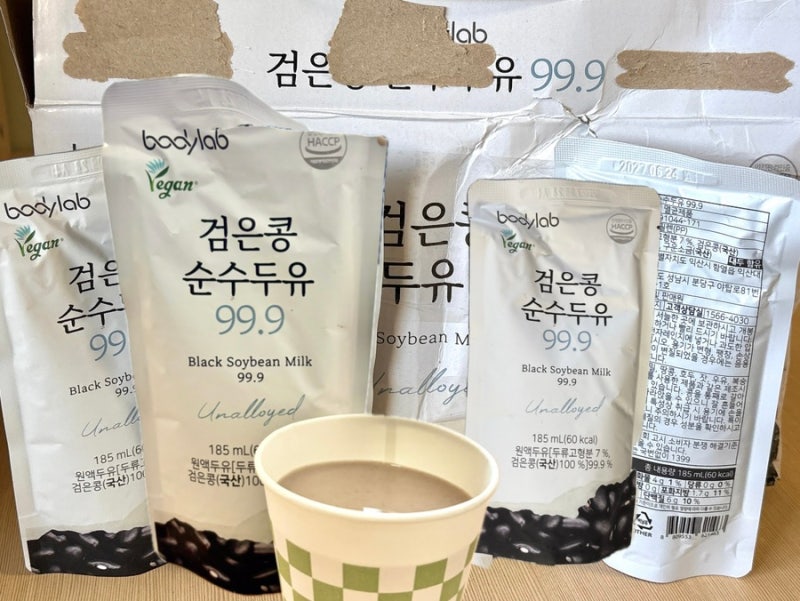 [쿠팡] 바디랩 검은콩 순수두유 99.9 - 성분 좋은 가성비 무가당 무첨가 두유 추천 (내돈내산)