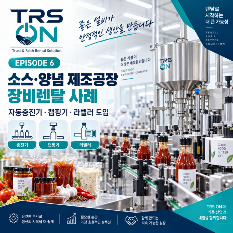소스·양념 제조공장｜자동충진기·캡핑기·라벨러를 B2B렌탈로 구축한 사례
