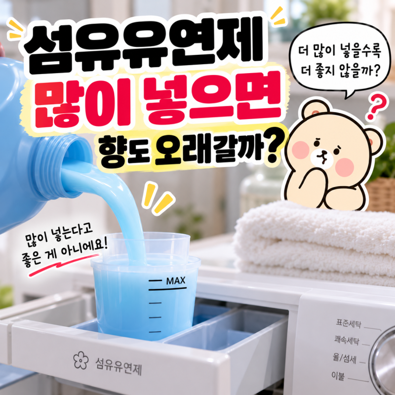 빨래 향 진하게 하려고 섬유유연제 더 넣었다면, 한번 확인해보세요