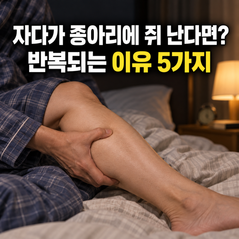 “자다가 종아리에 쥐 나도 나이 탓인 줄 알았습니다” 반복되는 다리쥐나는이유 5가지