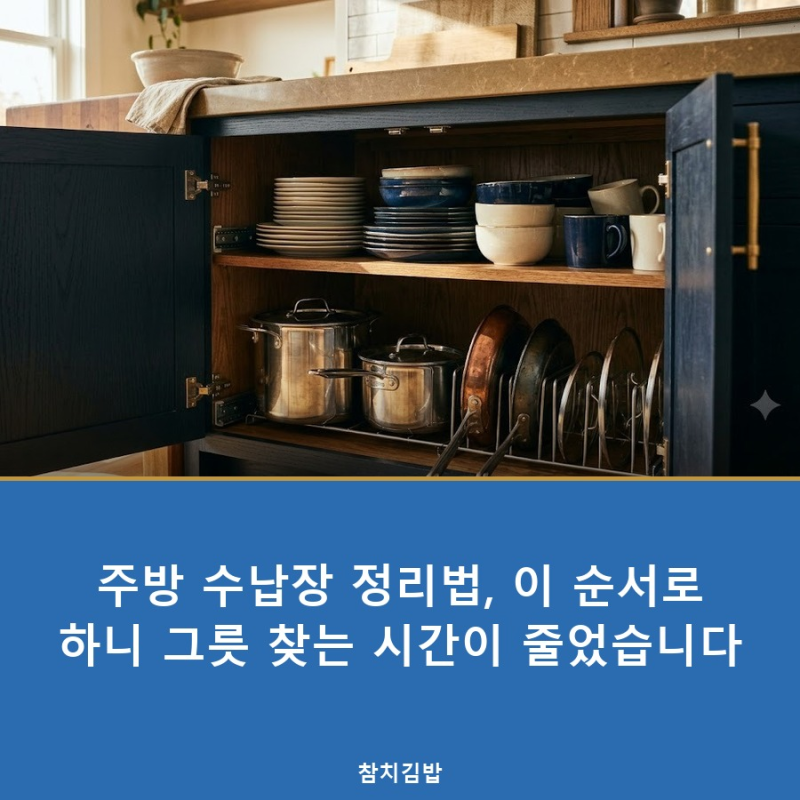 주방 수납장 정리법, 이 순서로 하니 그릇 찾는 시간이 줄었습니다