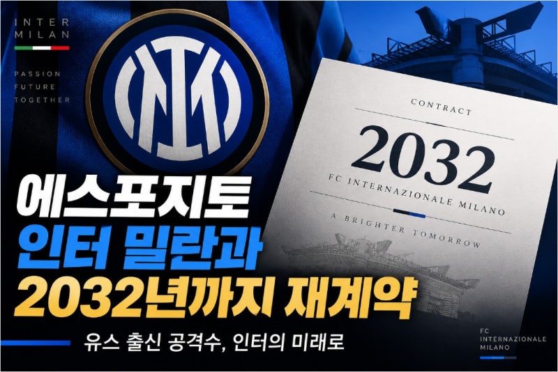 프란체스코 피오 에스포지토, 인터 밀란과 2032년까지 재계약…유스 출신 공격수에 장기 신뢰