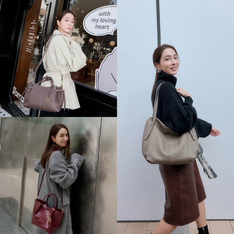 이민정 화보 패션 여자 가방 뭐지? 26FW 헤지스 소가죽 여성 가방 추천