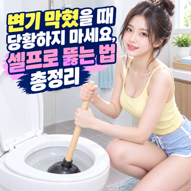 변기 막혔을 때 당황하지 마세요, 셀프로 뚫는 법 총정리