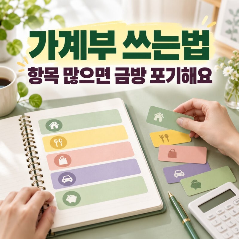 가계부 쓰는법, 처음이라면 항목 5~7개만 나눠보세요