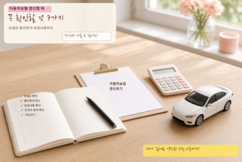 자동차보험 갱신할 때 꼭 확인할 것 7가지｜보험료·보장내용 직접 확인해봤어요