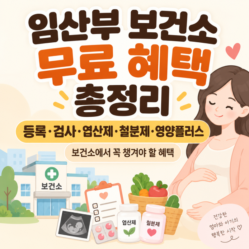 임산부 보건소 무료 혜택 총정리 | 등록·검사·엽산제·철분제·영양플러스