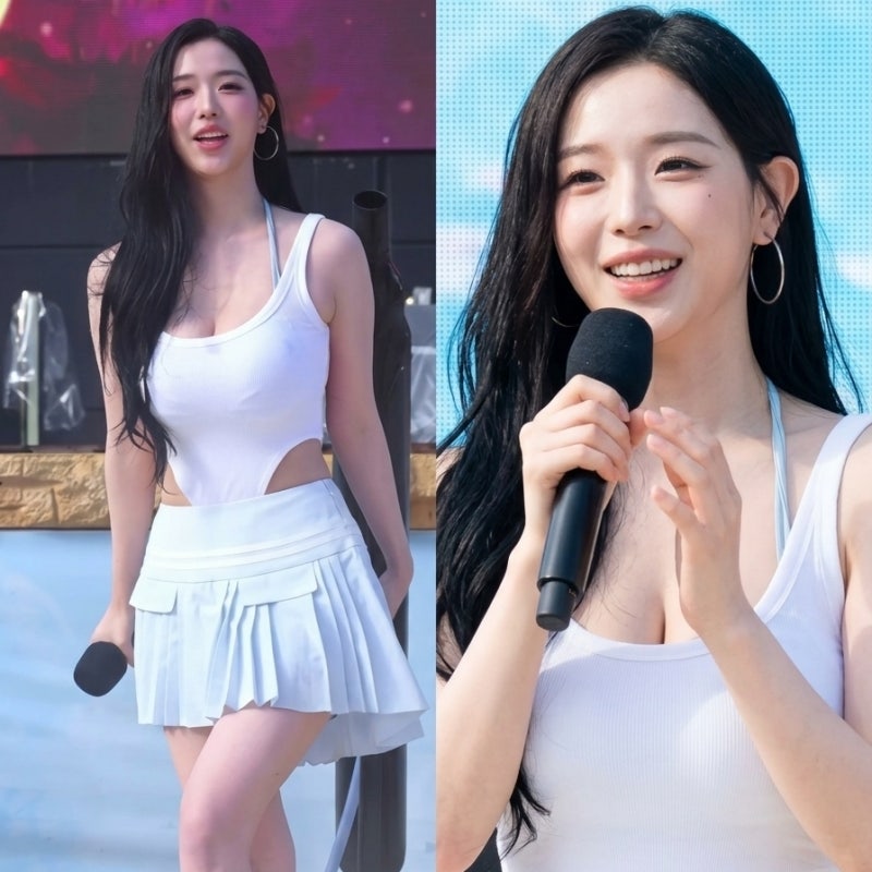 “171cm 비율 실감” 트리플에스 김채연, 오션월드 시선 집중