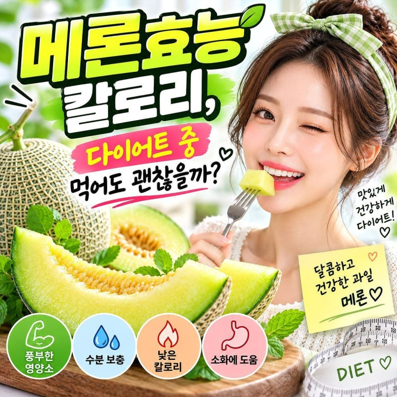 메론효능 칼로리, 다이어트 중 먹어도 괜찮을까? (주의사항)