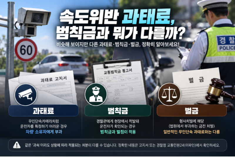 속도위반 과태료 얼마일까? 과속 벌금 차이부터 일반도로·어린이보호구역 기준과 조회 방법....
