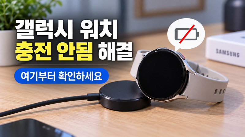 갤럭시 워치 충전 안됨 해결, 충전 표시가 안 뜰 때 확인할 순서