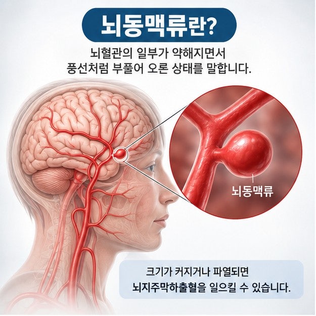 뇌동맥류 증상, 원인, 전조증상, 검사, 수술, 코일색전술 등 총정리