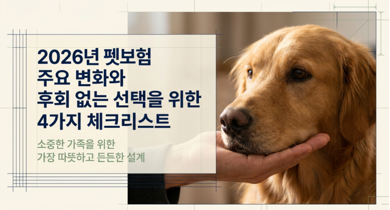 2026년 펫보험 주요 변화와 후회 없는 선택을 위한 4가지 체크리스트