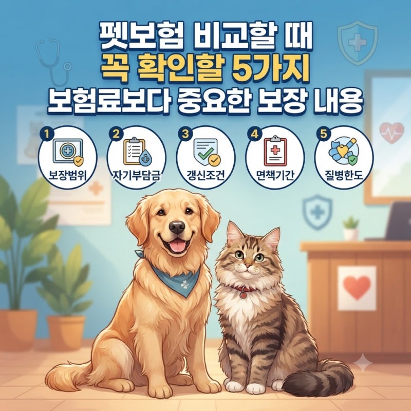 펫보험 비교할 때 꼭 확인할 5가지, 보험료보다 중요한 보장 내용