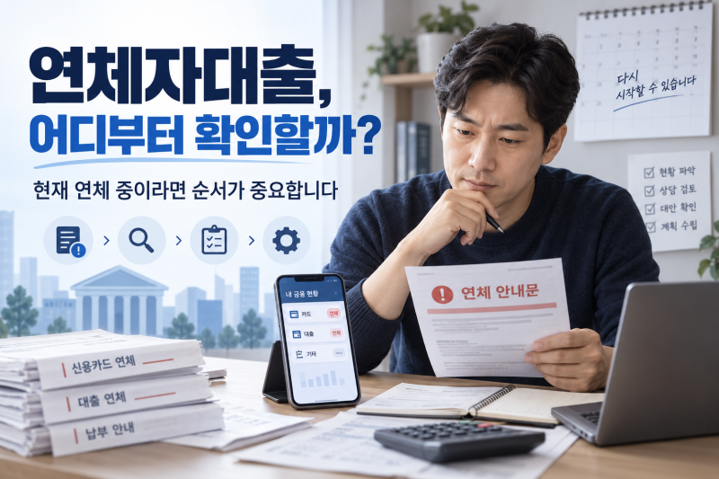 연체자대출 가능한 곳 찾기 전, 현재 연체 중이라면 확인할 현실적인 순서