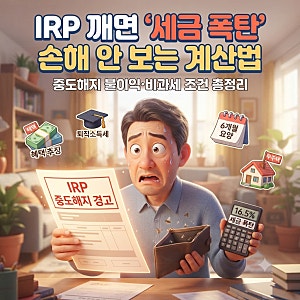 퇴직연금 개인형 irp 해지 불이익 계산방법 세금 총정리