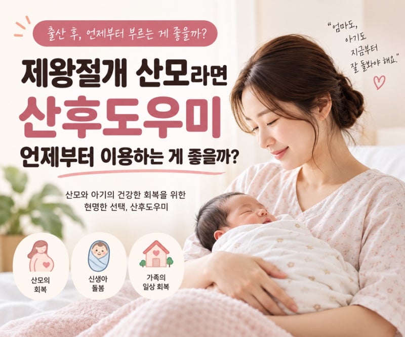 제왕절개 산후도우미 언제부터? 예약 시기와 정부지원 신청 방법