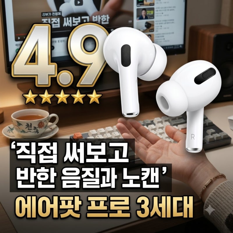 애플 에어팟 프로 3세대 직접 써보고 반한 음질과 노캔