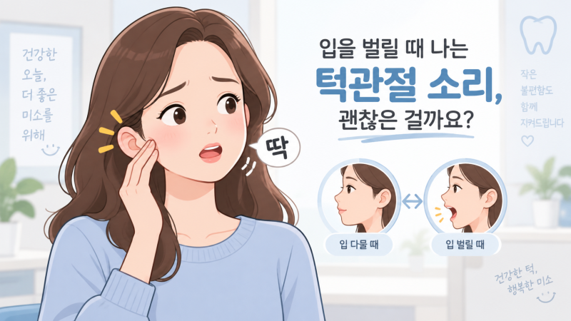 입 벌릴 때 턱에서 딱딱 소리가 나는데 괜찮을까요?
