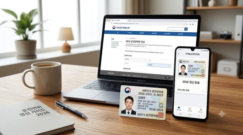 2026 운전면허증 갱신 기간 준비물 비용 총정리: 온라인 신청 및 주말 방문 팁