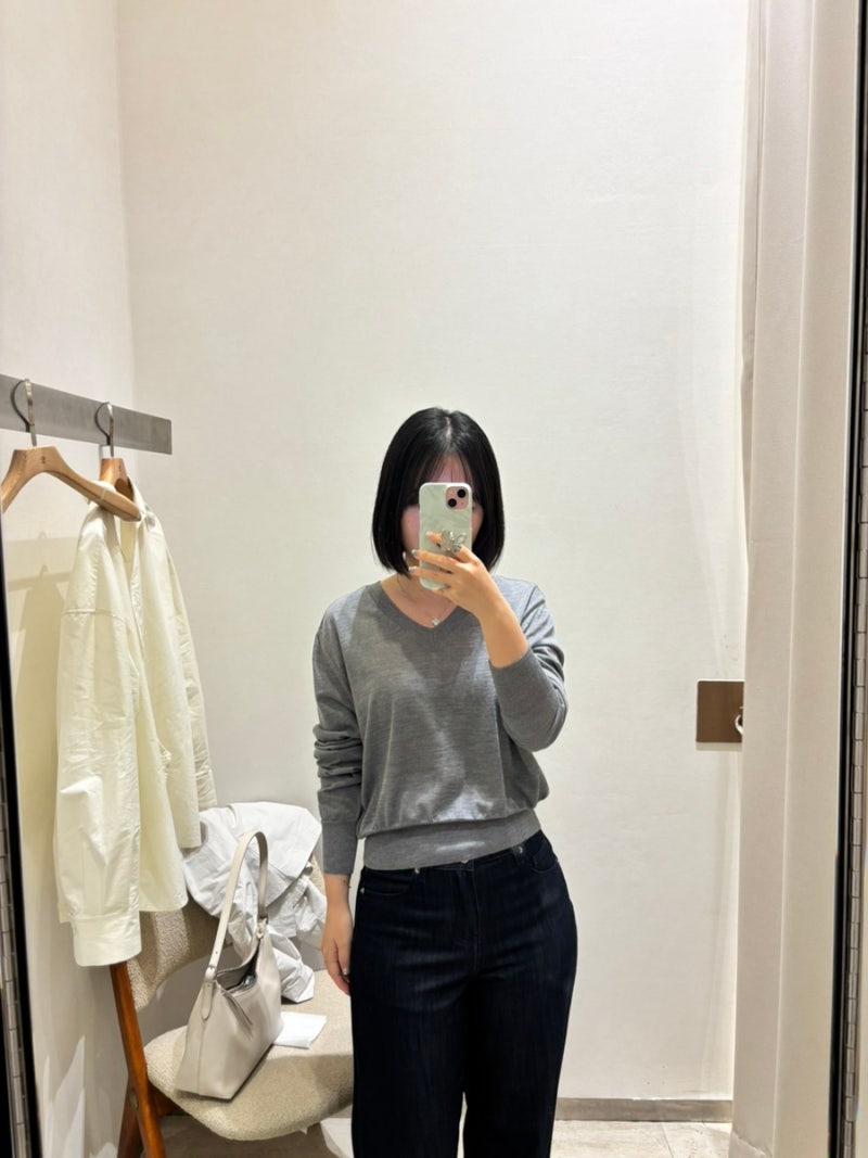 더현대서울 시에 sie 매장 방문 후기 | 메종코튼랩셔츠 리에실크캐시미어브이넥니트