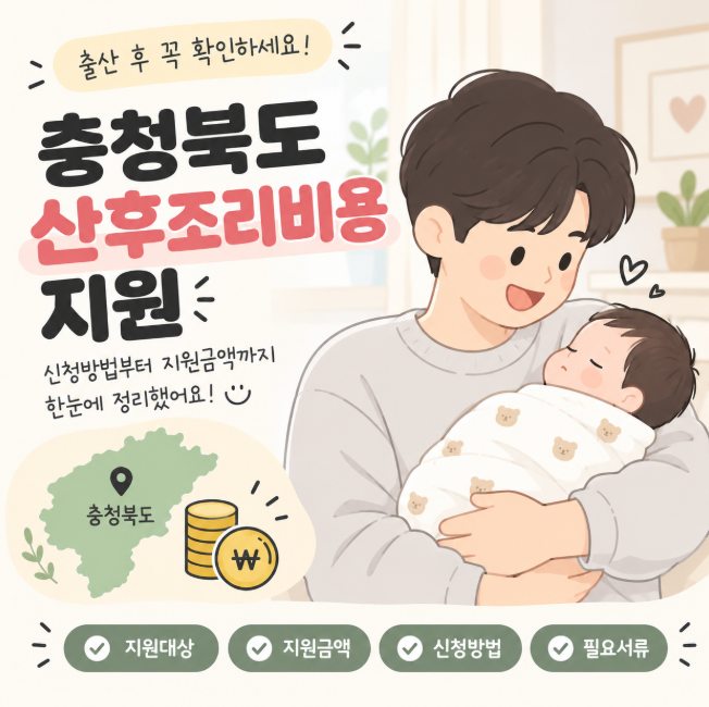 충청북도 청주ㅣ출산 후 산후조리 비용 지원ㅣ지원 대상, 지원 금액, 실제 지급일 내용 정리 ....