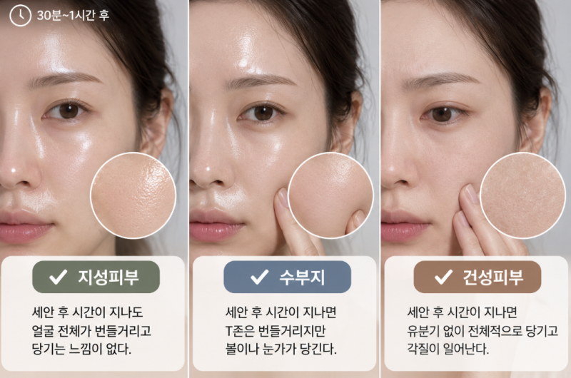 지성피부 뜻, 수부지 건성과 차이 비교 딱 맞는 관리법까지