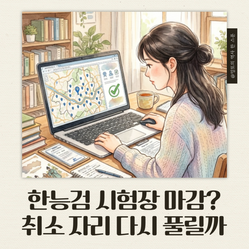 한능검 접수 취소 자리 다시 풀릴까? 원하는 시험장 잡는 방법