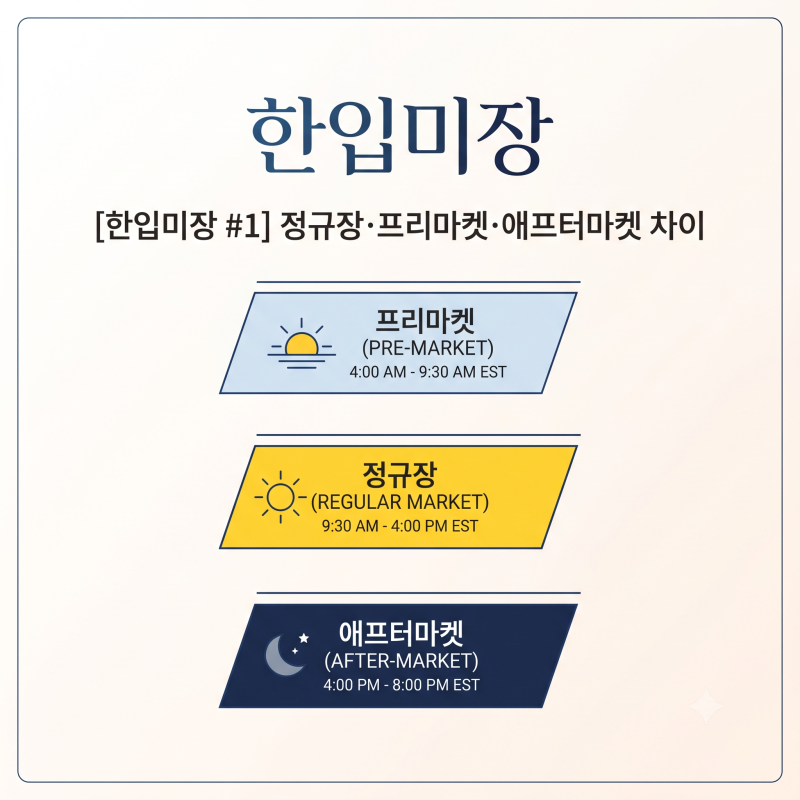 미국주식 거래시간 총정리｜정규장·프리마켓·애프터마켓 차이 [한입미장 #1]