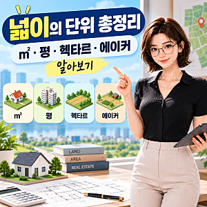 넓이의 단위 총정리｜㎡·평·헥타르·에이커 알아보기